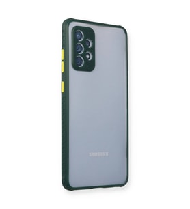 Galaxy A72 Kılıf Miami Şeffaf - Koyu Yeşil