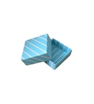 Komple Karton Kutu 5X5X2.2 CM (50 Adet)  Çizgili Mavi