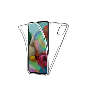 Coverzone Galaxy A73 ile uyumlu K?l?f 360 ?effaf hem �n hem de arka y�z�n� koruyan Toz ve Kirden Koruyan Transparan 2 Par�a Tam Koruma Silikon K?l?f