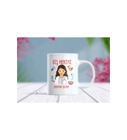 Diş Hekimi Meslek İsimli Kişiye Özel Kupa Bardak (Beyaz)