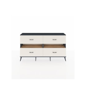 Arges Konsol 2 Raflı 4 Çekmeceli  176x30x99 Antrasit-Çam/Aytaşı