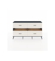 Arges Konsol 2 Raflı 4 Çekmeceli  176x30x99 Antrasit-Çam/Aytaşı