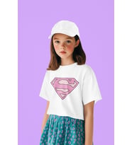 Süperman Logo Baskılı Unisex Film Kahramanı Çocuk Tişört (1-12 YAŞ)