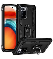 Xiaomi Poco X3 GT Kılıf Yüzüklü Zırh Tank Vega (Siyah)