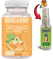 Aserola Berry 1 Kutu Aserola Ekstratlı C Vitaminli Antioksidanlı Probiyotik 30LU Soft Jel Kapsüller + Çörek Otu Yağı 30 ml