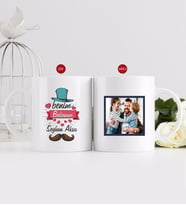 BK Gift Kişiye Özel Babalar Günü Hediyesi Fotoğraflı Kupa Bardak-97 (Beyaz)