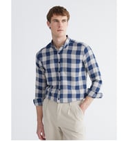 LCWAIKIKI Classic Bej Regular Fit Ekose Erkek Gömlek
