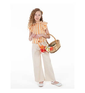 Civil Girls Kız Çocuk Pantolon 6-9 Yaş Ekru (Ekru)