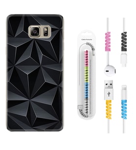 Samsung S7 Edge S20 Fe Plus Ultra S21 S22 Kılıf Kablo Koruma Spiral Silikon Prizmalar 1782