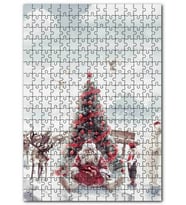 Cakapuzzle Yılbaşı Ağacının Önündeki Yorgun Noel Baba Puzzle Yapboz MDF (Ahşap) (120 Parça)