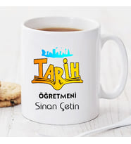 Tarih Öğretmeni Kişiye Özel Kupa HB468A (Beyaz - Beyaz)