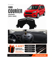 FORD COURİER (2013-2020) EKRANSIZ Uyumlu Torpido Örtüsü Torpido Kılıfı - Siyah