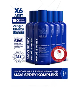 Mavi Sprey 6’lı Set  Saç Kökü Aktivasyon Desteği