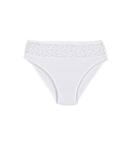 12 Adet Yıldız Bayan Likralı Dantelli Bikini Külot Beyaz 3785