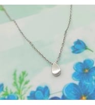 Gümüş Minimal Damla Model Kolye 925 Ayar