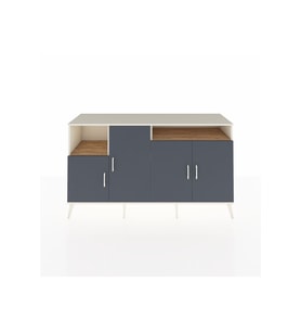 Kronos Konsol 5 Raflı 4 Kapaklı 176x59x99 Aytaşı-Antrasit/Çam