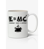 E=mc2 Matematik Einstein Matematik Öğretmeni Kahve Temalı Beyaz Kupa Bardak