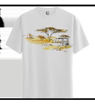 Safari Adventure - %100 Pamuklu Erkek Beyaz Tişört - Premium Quality (Siyah - Beyaz)