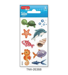Tanex 7x12mm Deniz Hayvanları Tatoo TNX-26368