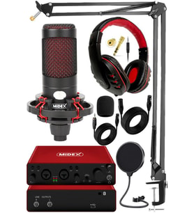 Midex Superior Pack-2 Stüdyo Kayıt Ekipmanları GLX-800 Ses Kartı CXN-30 Stüdyo Mikrofon