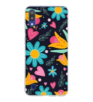 PrintiFy Samsung Galaxy M10 ile Uyumlu 1mm Slim Fit Retro Colors 1 Baskılı Şeffaf  Kılıf