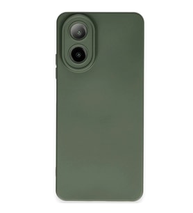 Oppo A38 Kılıf Nano İçi Kadife Silikon - Koyu Yeşil
