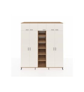 Kronos Dolap 18 Raflı 9 Kapaklı 220x59x243 Çam-Aytaşı/Çam