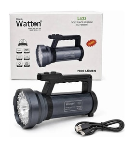 100W Işık Gücü 7.800 Lümen Şarjlı Güvenlik Feneri WT-399