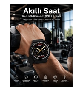 Mey İthalat® Akıllı Saat Dokunmatik Ekran Sesli Görüşme ve Bildirim Görme Sağlık Takibi