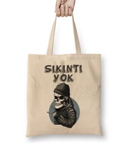 Sıkıntı Yok Komik Bez Çanta Uzun Saplı