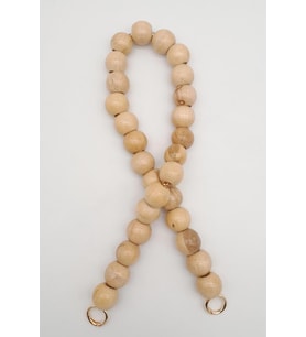 Angel Çanta Aksesuar 70 Cm Ahşap Boncuklu Sap Light Gold Metalli