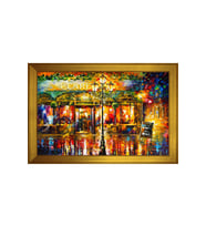 Manzara Temalı Kanvas Tablo 50 x 70 cm Gold Çerçeve