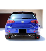 Vw Golf Mk7 R Difüzör Difizör Plastik Parlak Siyah 2012 2013 2014 2015 2016 2017 Arka-difizör-bodykit-ek