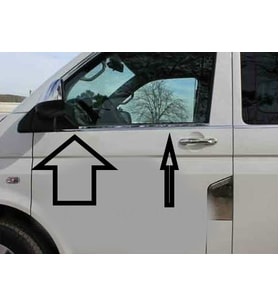 VOLKSWAGEN T5 2 PARÇA CAM ÇİTASI KROM 2010 2011 2012 2013 2014