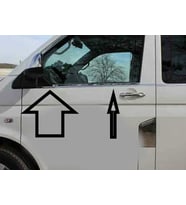 VOLKSWAGEN T5 2 PARÇA CAM ÇİTASI KROM 2010 2011 2012 2013 2014