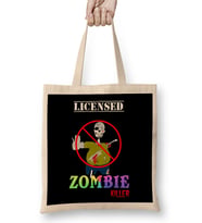 Funny Licensed Zombie Killer Halloween Bez Çanta Uzun Saplı