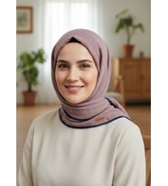 Mismara Müslin Biyeli Eşarp Gülkurusu