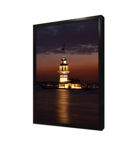 Gece Kız Kulesi Çerçeveli Mdf Tablo