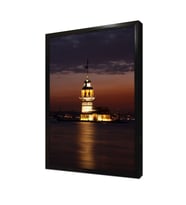 Gece Kız Kulesi Çerçeveli Mdf Tablo