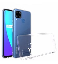 Realme C15 Kılıf Transparent Silicone Şeffaf Yumuşak Esnek Yüksek Kalite (Renksiz)