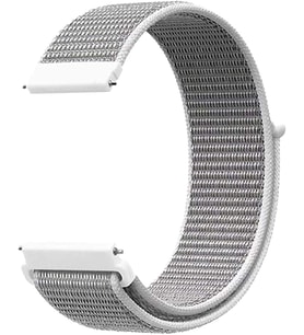 Huawei Watch GT3 42mm için Hasırlı Kordon Woven Sport Loop Beyaz [Watch GT3 42mm ile Uyumlu Kordon - Beyaz]