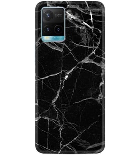 Vivo Y11S Y21S Y20 Y20S Y70 Kılıf Desemli Silikon Fragile Black Mermer 1378