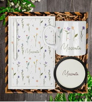 Kişiye Özel Defter Kalem Kupa Ve Bardak Altlığı Hediye Seti 103705 (Model 1)