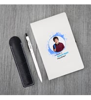 Kişiye Özel Kolay Yetişmiyor Seti Beyaz Defter & Metal Beyaz Tükenmez Kalem