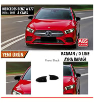Mercedes W177 Batman Yarasa Ayna Kapağı Piano Black 2018-2021