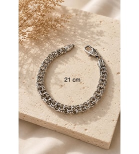 XUPING GÜMÜŞ RENK BİRBİRİNE GEÇMELİ BİLEKLİK 21CM ACR9794
