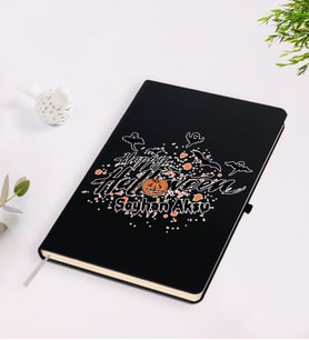 BK Gift Kişiye Özel Happy Halloween Tasarımlı Siyah Defter-11