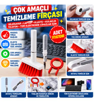 Çok Amaçlı Kırmızı Hassas Fırça Başlıklı Bilgisayar Laptop Temizleme Fırçası (adet fiyatıdır)