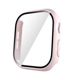 Apple Watch 10 46mm Uyumlu Sert PC Kasa ve Ekran Koruyucu Zore Watch Gard 35 (Pembe)