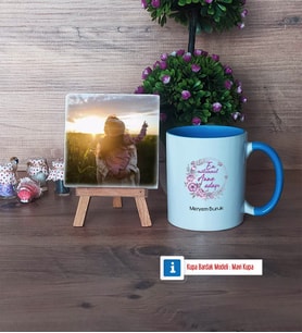 Hamile Anne Adayı Fotoğraflı Dekoratif Taş, Kupa Bardak Beyaz Hediye (Model 4)